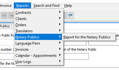 Our Ultimate (Multiuser) Edition enables the users that you create to track Notary Publics and to see reports by Notary Publics, orders done for them...